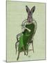 Lady Bella Rabbit Taking Tea-Fab Funky-Mounted Art Print