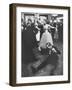 Lady Bernard Docker in Formal Dress, on Floor, Dancing at Fabulous Party Thrown by Her-Carl Mydans-Framed Photographic Print