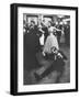 Lady Bernard Docker in Formal Dress, on Floor, Dancing at Fabulous Party Thrown by Her-Carl Mydans-Framed Photographic Print