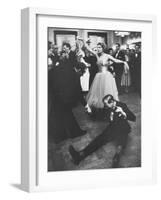 Lady Bernard Docker in Formal Dress, on Floor, Dancing at Fabulous Party Thrown by Her-Carl Mydans-Framed Photographic Print