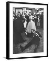 Lady Bernard Docker in Formal Dress, on Floor, Dancing at Fabulous Party Thrown by Her-Carl Mydans-Framed Photographic Print