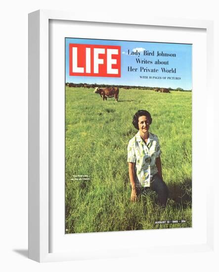 Lady Bird Johnson, August 13, 1965-Stan Wayman-Framed Photographic Print