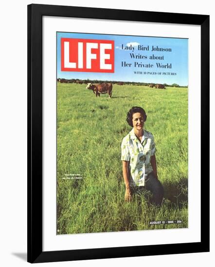 Lady Bird Johnson, August 13, 1965-Stan Wayman-Framed Photographic Print