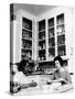 Lady Bird Johnson, in the Kitchen with Her African American Cook, Zephyr Wright-null-Stretched Canvas