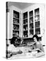 Lady Bird Johnson, in the Kitchen with Her African American Cook, Zephyr Wright-null-Stretched Canvas