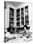 Lady Bird Johnson, in the Kitchen with Her African American Cook, Zephyr Wright-null-Stretched Canvas