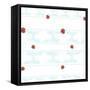 Lady Bugs and Clouds-null-Framed Stretched Canvas