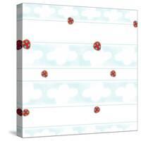 Lady Bugs and Clouds-null-Stretched Canvas