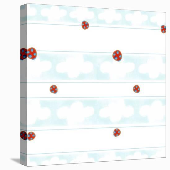 Lady Bugs and Clouds-null-Stretched Canvas