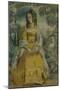 Lady by Tapestry. Portrait of Nadezhda Stanyukovich, 1903-Viktor Elpidiforovich Borisov-musatov-Mounted Giclee Print