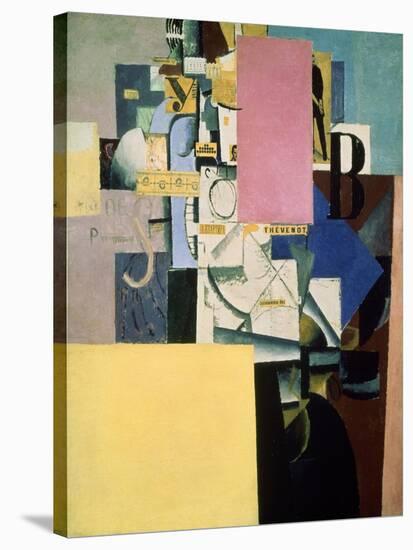 Lady by the Poster, c.1914-Kasimir Malevich-Stretched Canvas