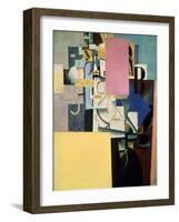 Lady by the Poster, c.1914-Kasimir Malevich-Framed Giclee Print