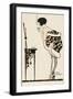 Lady Checks Her Appearance in a Dressing Table Mirror-null-Framed Art Print