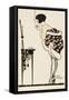 Lady Checks Her Appearance in a Dressing Table Mirror-null-Framed Stretched Canvas