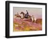 Lady Currie with Her Sons Bill and Hamish Hunting on Exmoor-Cecil Aldin-Framed Giclee Print