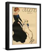 Lady Dance with Dog-null-Framed Photographic Print