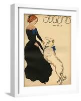 Lady Dance with Dog-null-Framed Photographic Print