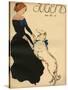 Lady Dance with Dog-null-Stretched Canvas