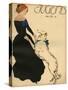 Lady Dance with Dog-null-Stretched Canvas