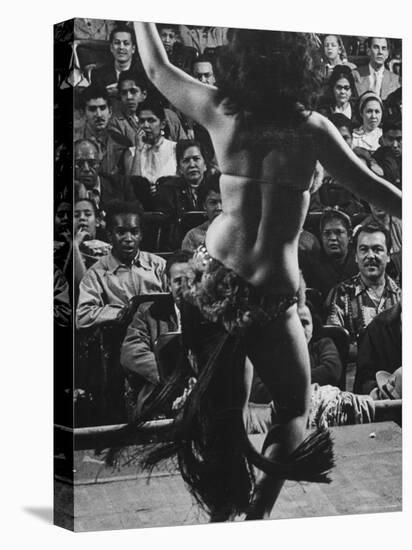Lady Dancing a Tahitian Dance in Manhattan Night Club-Yale Joel-Stretched Canvas