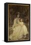 Lady Dickson-Poynder and Her Daughter Joan, C.1905 (Oil on Canvas)-James Jebusa Shannon-Framed Stretched Canvas