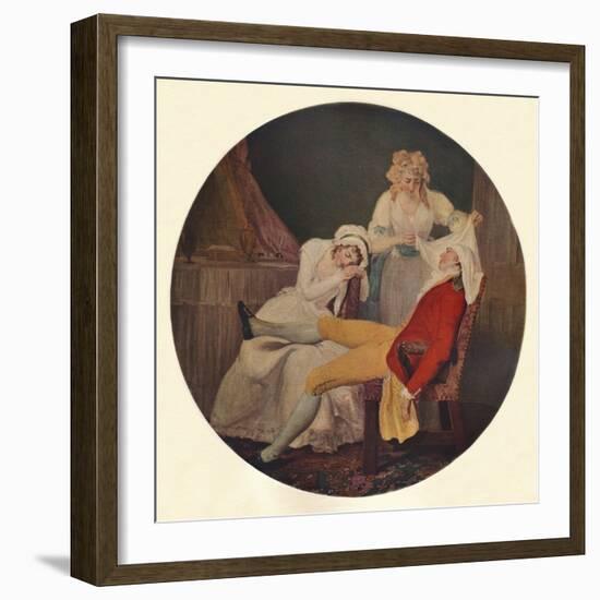 'Lady Easy's Steinkirk: A Scene from 'The Fearless Husband' by Colley Cibber (Act V, Scene 5)'-Francis Wheatley-Framed Giclee Print