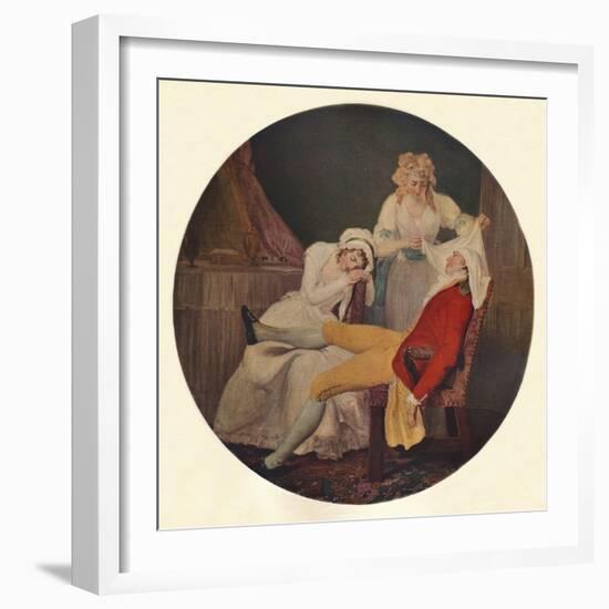 'Lady Easy's Steinkirk: A Scene from 'The Fearless Husband' by Colley Cibber (Act V, Scene 5)'-Francis Wheatley-Framed Giclee Print