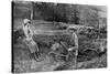 Lady Elizabeth Bowes-Lyon and the Duke of York at Her Hertfordshire Home Near Welwyn, 1923-null-Stretched Canvas