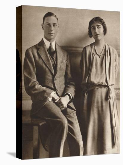 Lady Elizabeth Bowes Lyon and the Duke of York Upon the Announcement of their Engagement, 1923-Vandyk-Stretched Canvas