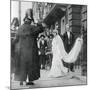 Lady Elizabeth Bowes-Lyon on Her Way to Be Married at Westminster Abbey, 26 April 1923-null-Mounted Giclee Print