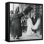 Lady Elizabeth Bowes-Lyon on Her Way to Be Married at Westminster Abbey, 26 April 1923-null-Framed Stretched Canvas