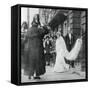 Lady Elizabeth Bowes-Lyon on Her Way to Be Married at Westminster Abbey, 26 April 1923-null-Framed Stretched Canvas