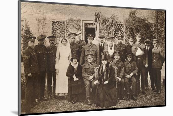 'Lady Elizabeth with Countess of Strathmore and convalescent wounded soldiers', 1916-Unknown-Mounted Photographic Print