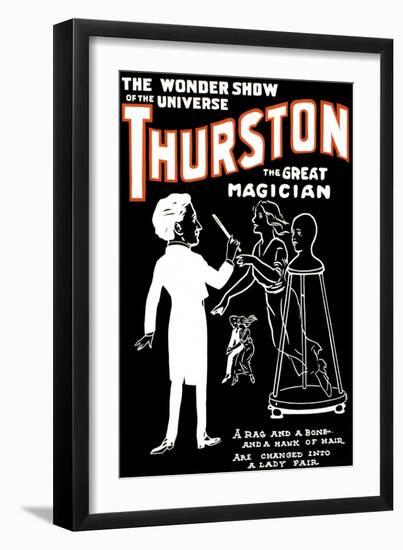 Lady Fair: Thurston the Great Magician the Wonder Show of the Universe-null-Framed Art Print