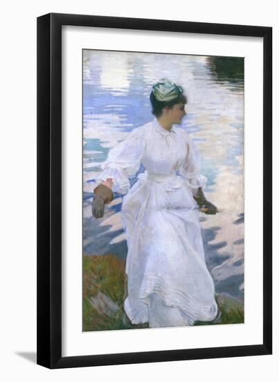 Lady Fishing - Mrs Ormond-John Singer Sargent-Framed Giclee Print