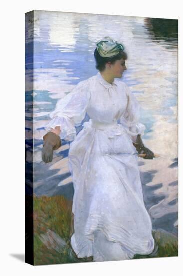 Lady Fishing - Mrs Ormond-John Singer Sargent-Stretched Canvas
