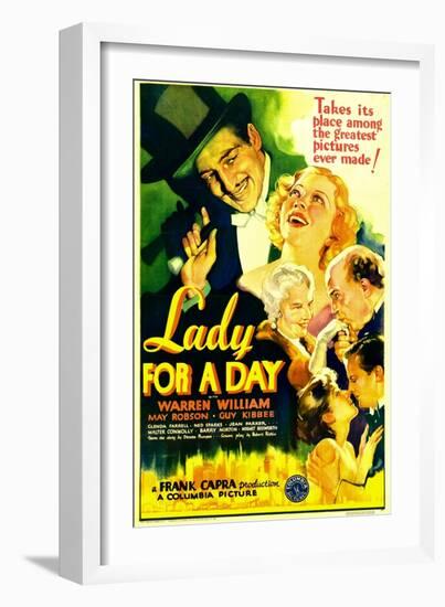 Lady for a Day, Warren William, May Robson, Guy Kibbee, 1933-null-Framed Art Print