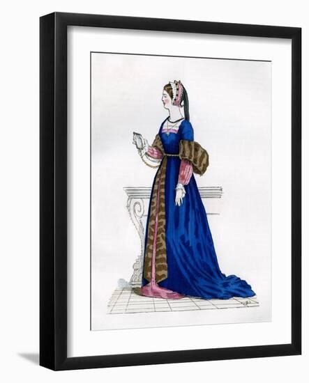 Lady from the Court of Francis I of France, 16th Century (1882-188)-null-Framed Giclee Print