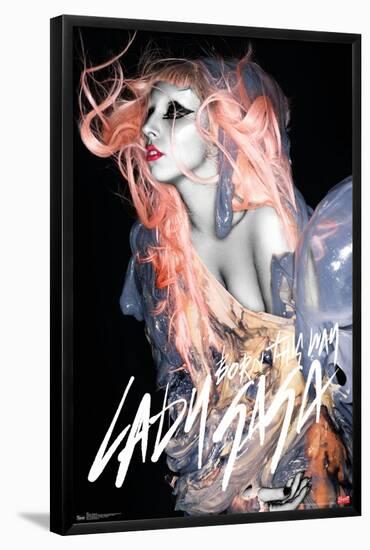 Lady Gaga - Orange Hair-Trends International-Framed Poster