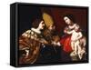 Lady Gives Sceptre of Command to Duke of Guise-Francesco De Rosa-Framed Stretched Canvas
