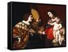 Lady Gives Sceptre of Command to Duke of Guise-Francesco De Rosa-Framed Stretched Canvas