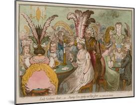 Lady Godina's Rout, Or, Peeping-Tom Spying Out Pope-Joan-James Gillray-Mounted Giclee Print