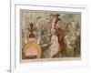 Lady Godina's Rout, Or, Peeping-Tom Spying Out Pope-Joan-James Gillray-Framed Giclee Print