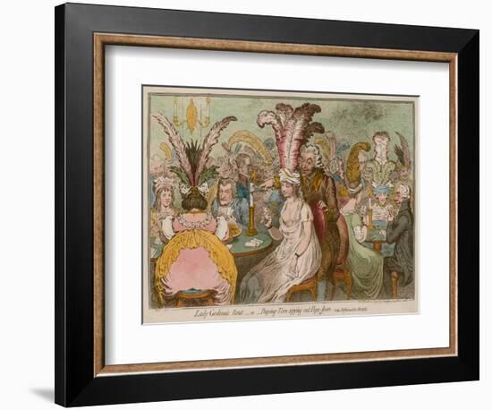 Lady Godina's Rout, Or, Peeping-Tom Spying Out Pope-Joan-James Gillray-Framed Giclee Print