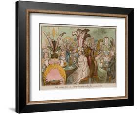 Lady Godina's Rout, Or, Peeping-Tom Spying Out Pope-Joan-James Gillray-Framed Giclee Print