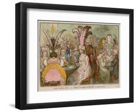 Lady Godina's Rout, Or, Peeping-Tom Spying Out Pope-Joan-James Gillray-Framed Giclee Print