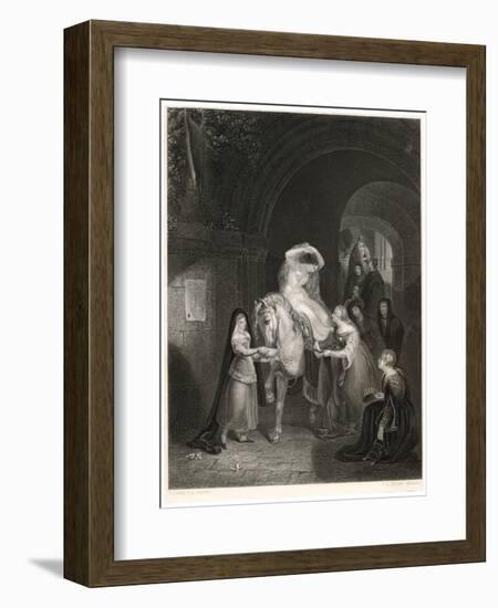 Lady Godiva Rides Through Coventry-J.b. Allen-Framed Art Print