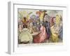 Lady Godiva's Rout or Peeping Tom Spying Out Pope Joan, Satirical Cartoon on Fashionable Modesty-null-Framed Giclee Print