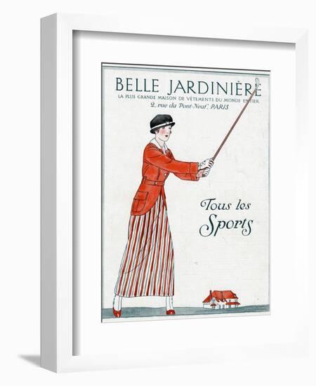 Lady Golfer 1914-Bernard Boutet De Monvel-Framed Photographic Print