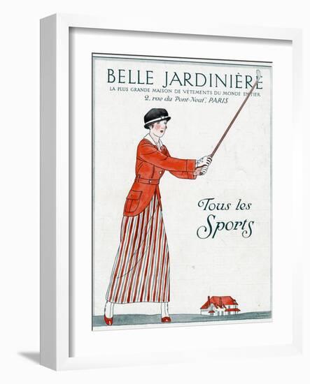 Lady Golfer 1914-Bernard Boutet De Monvel-Framed Photographic Print